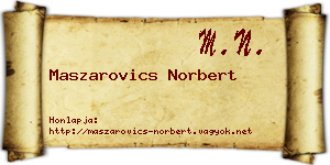 Maszarovics Norbert névjegykártya